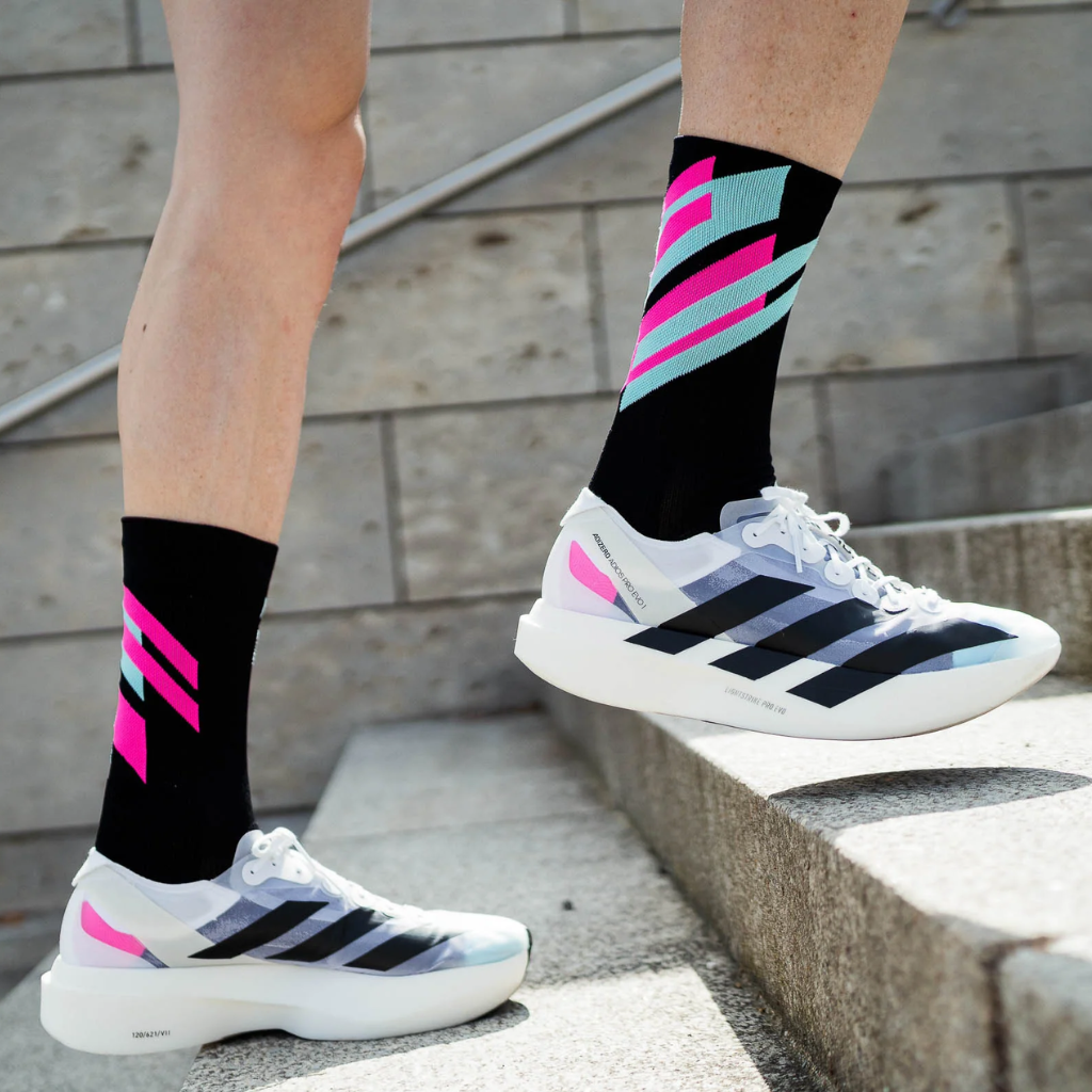 Incylence Renewed 97 Phillip Pflieger Training V4 Running Socks | Black Mint Pink | The Run Hub