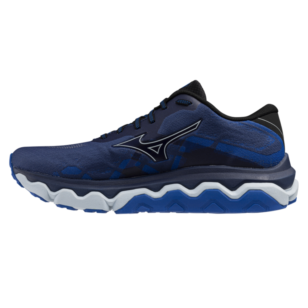 MIZUNO Men's Wave Horizon 7 Support Running Shoe | Estate Blue/Plein Air/Mugen Blue | J1GC242651 | The Run Hub