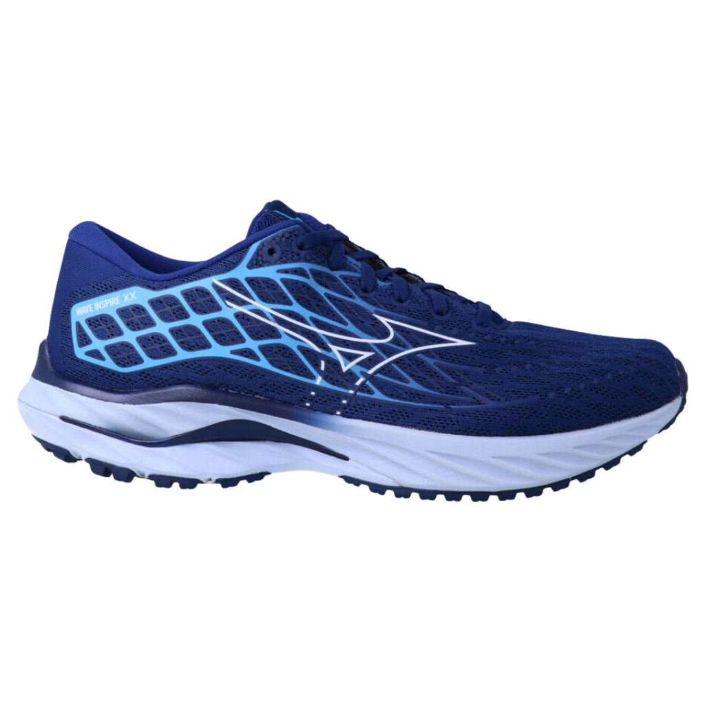 MIZUNO Men's Wave Inspire 20 Support Running Shoe | Estate Blue/White/River Blue | J1GC244451 |The Run Hub