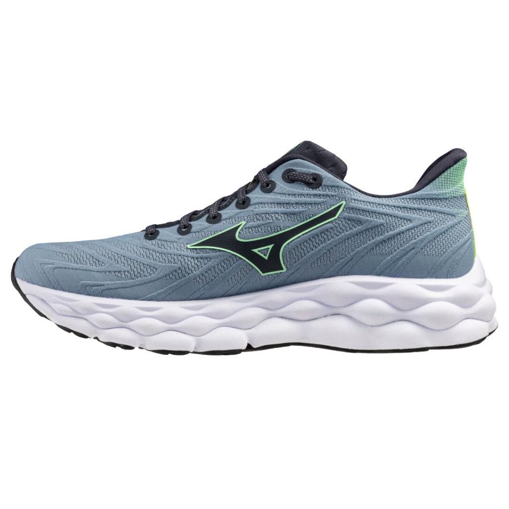 MIZUNO Men's Wave Sky 8 Neutral Running Shoe | Citadel/India Ink/Neo Mint | J1GC240251 | The Run Hub