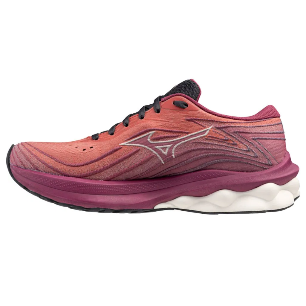 Mizuno Wave Skyrise 5 | J1GD240973 | Mineral Red/White Sand/Violet Quartz | Women's Neutral Running Shoes