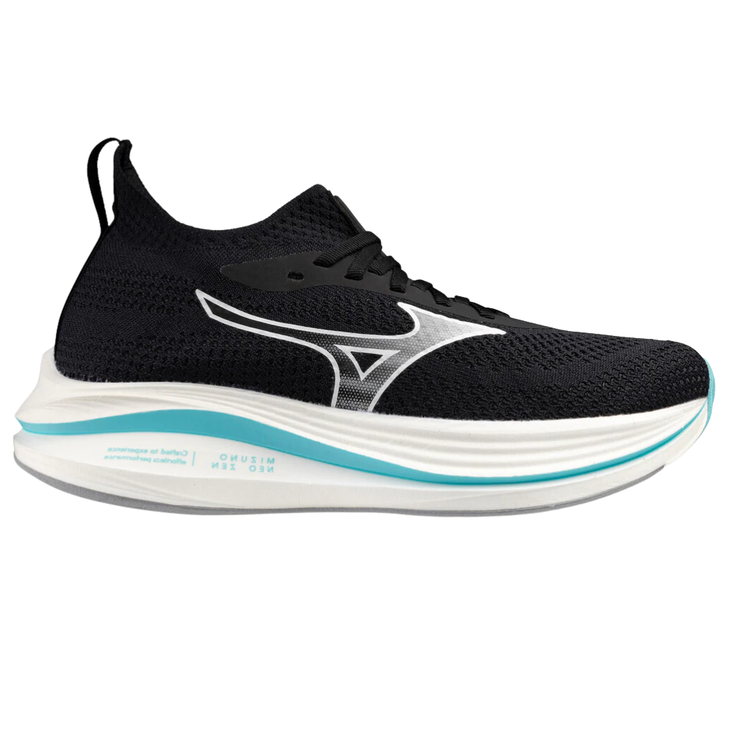 MIZUNO Women's Neo Zen Neutral Running Shoe | Black/White/Blue Radiance | J1GD258623 | The Run Hub