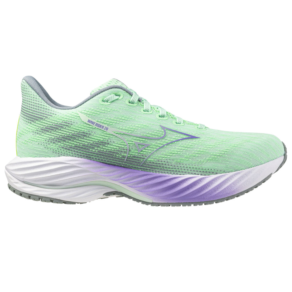 MIZUNO Women's Wave Rider 28 &nbsp;Neutral Running Shoe | Bay/Paisley Purple/Citadel | J1GD240374 | The Run Hub