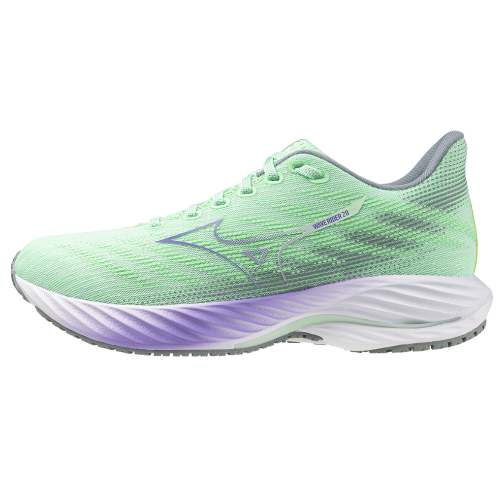 MIZUNO Women's Wave Rider 28 &nbsp;Neutral Running Shoe | Bay/Paisley Purple/Citadel | J1GD240374 | The Run Hub