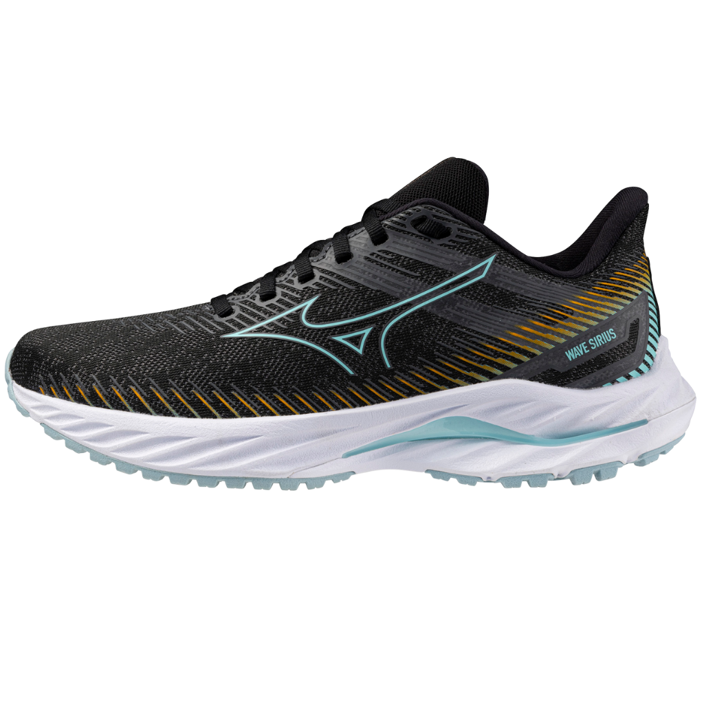 MIZUNO Women's Wave Sirius Neutral Running Shoe | Black | J1GD254021 | The Run Hub