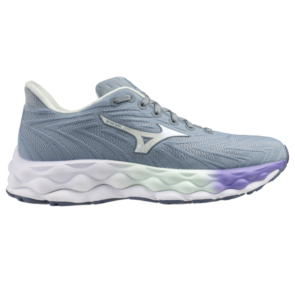 MIZUNO Women's Wave Sky 8 Neutral Running Shoe | Citadel/HintofMint/Paisley Purple | J1GD240271 | The Run Hub