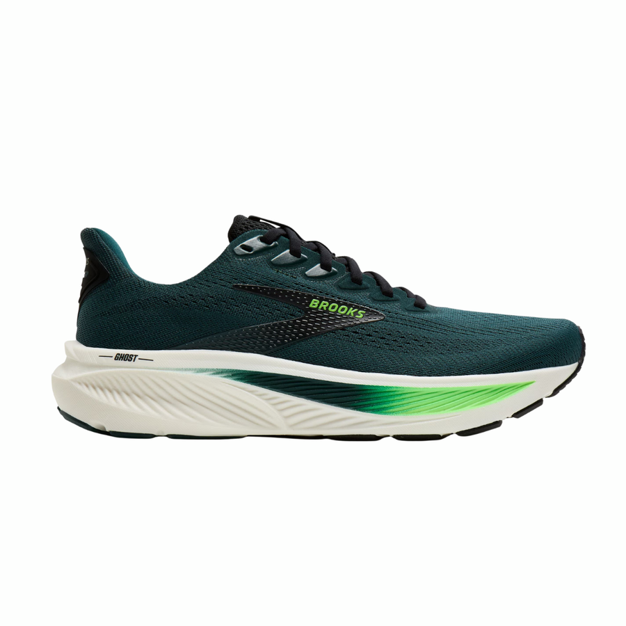 Men's Brooks Ghost 17 | 338 Atlantic Deep/Black/Green | The Run Hub