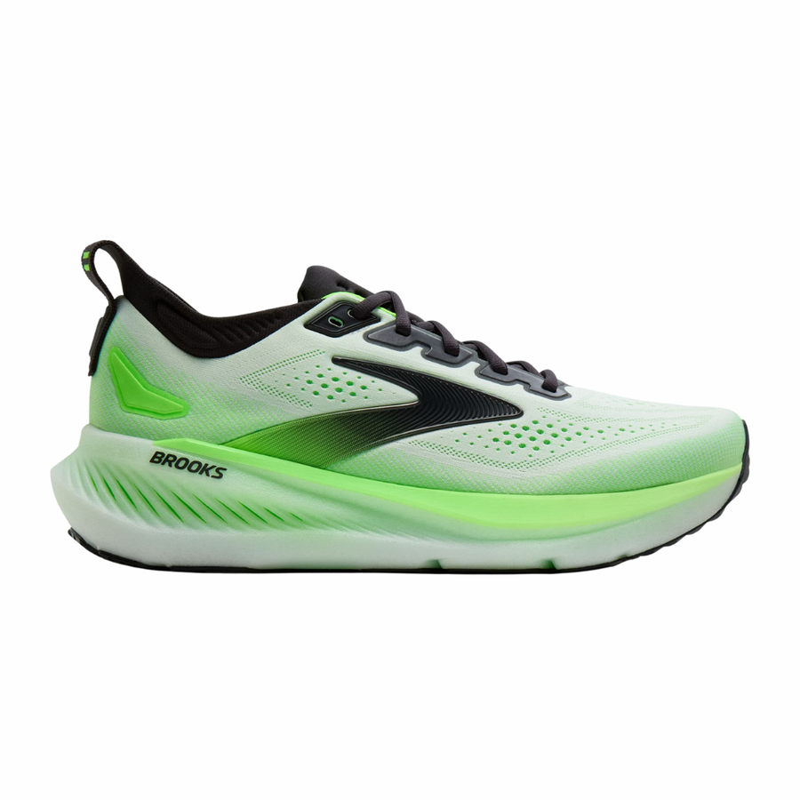 Men's Brooks Glycerin 23 | 154 White/Phantom/Green Gecko | The Run Hub