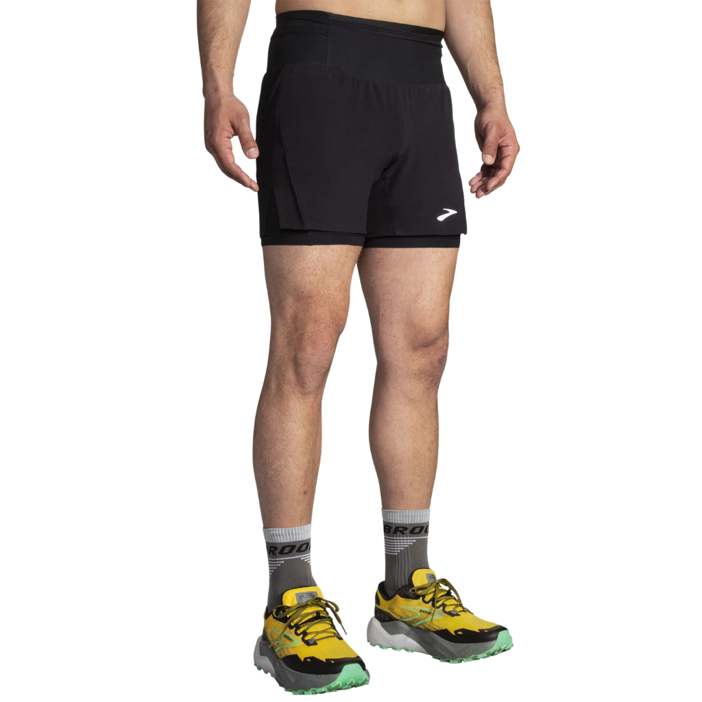 Men's Brooks High Point 5" 2in1 Running Shorts | Black | The Run Hub