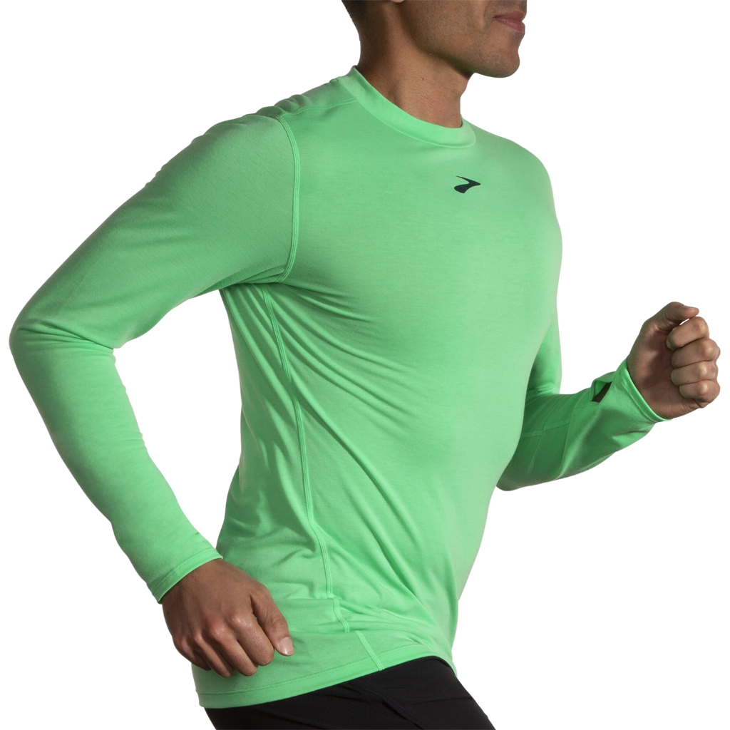 Men's Brooks High Point Long Sleeve Top | Hyper Green | The Run Hub