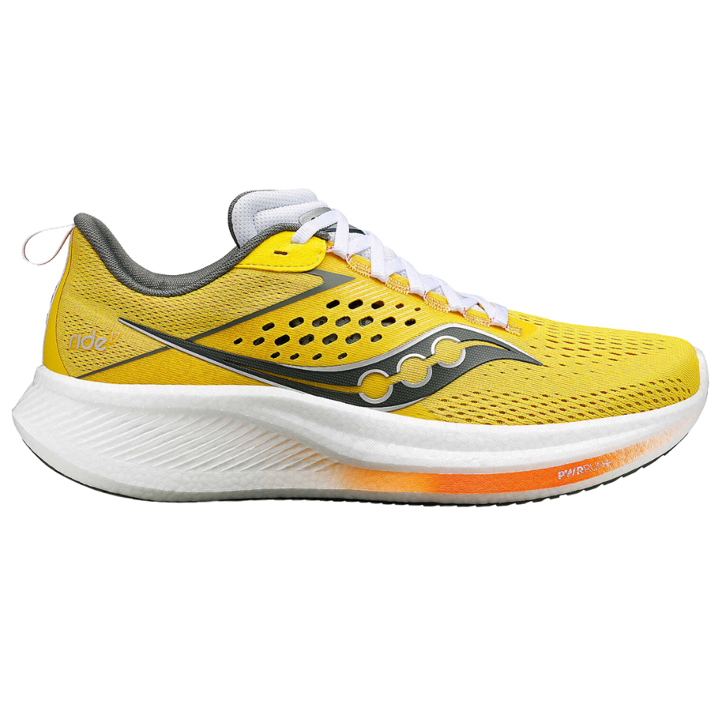 Men's Saucony Ride 17 Neutral Runners | canary bough | The Run Hub