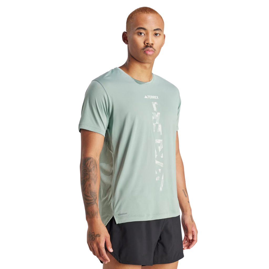 Men's adidas Terrex Agravic Trail Running T-Shirt | IP4815 | Silver Green | The Run Hub