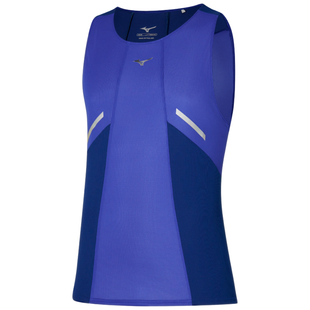 Mizuno Men's DryAeroFlow Tank | Reflex Blue | J2GAC002 | The Run Hub