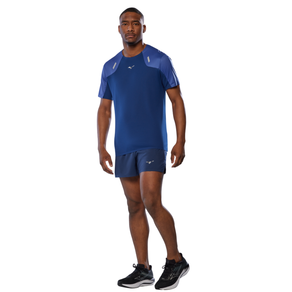 Mizuno Men's Tech Light Tee | Estate Blue | J2GAC001 | The Run Hub