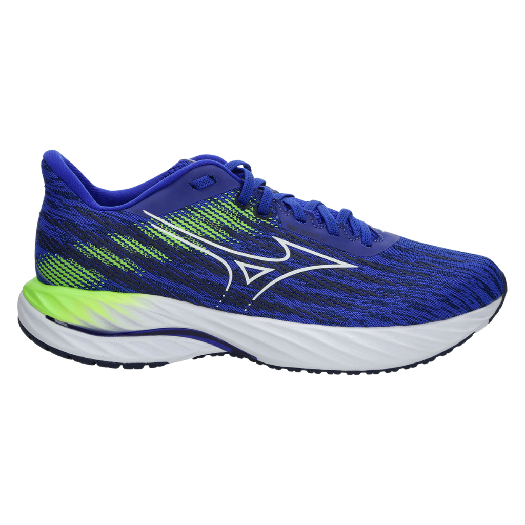 Mizuno Men's WAVE INSPIRE 21 Support Running Shoe | Reflex Blue/White/Green Gecko | J1GC2544-06 | The Run Hub