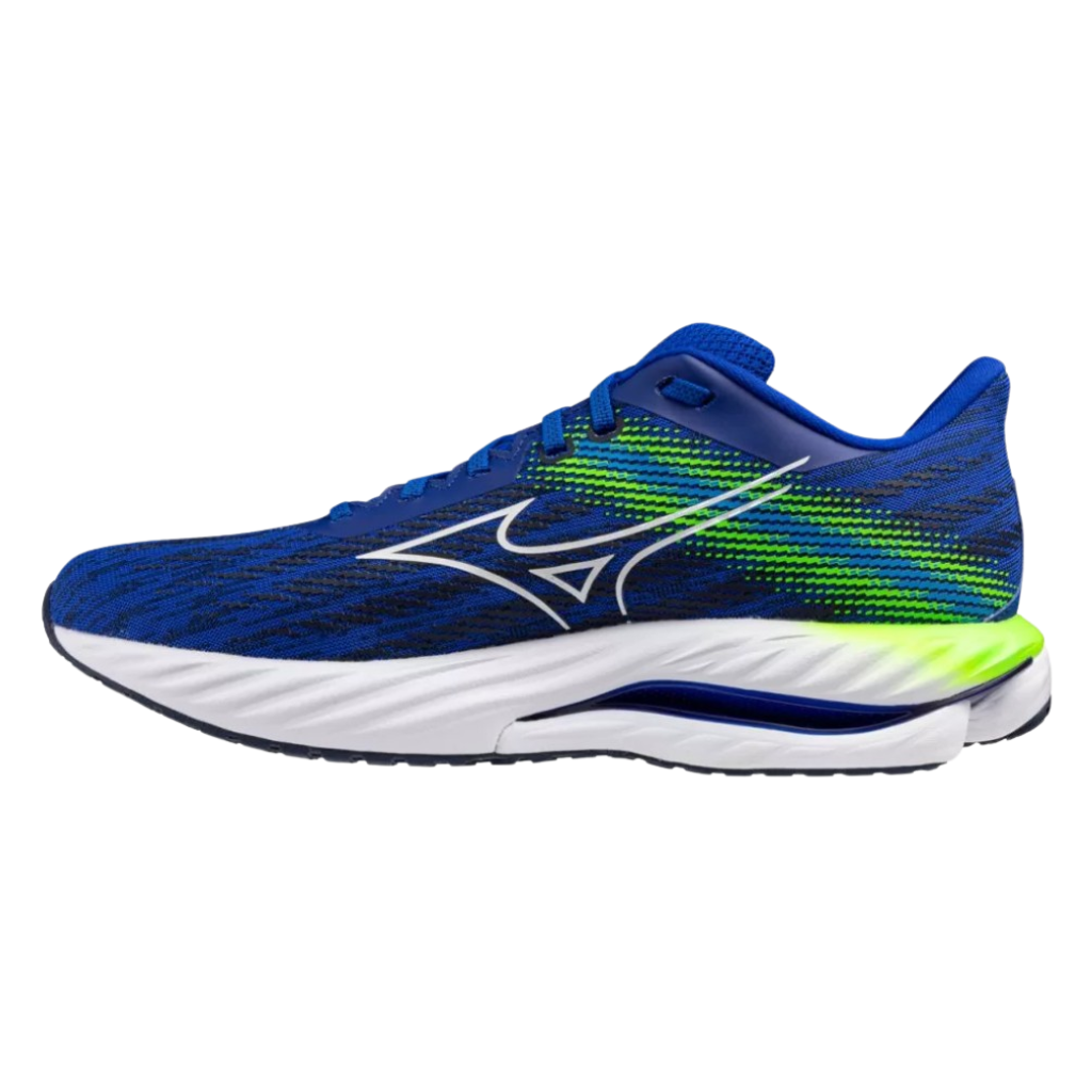 Mizuno Men's WAVE INSPIRE 21 Support Running Shoe | Reflex Blue/White/Green Gecko | J1GC2544-06 | The Run Hub