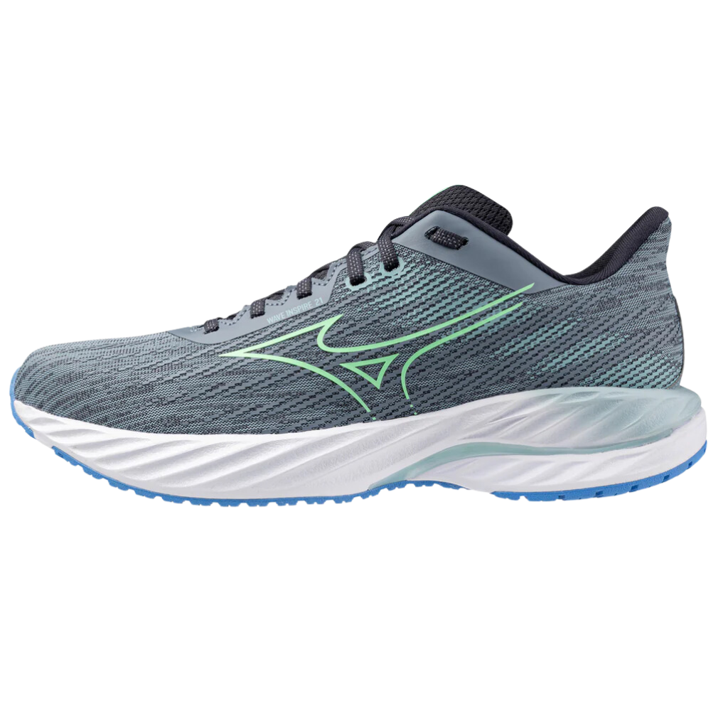 Mizuno Men's WAVE INSPIRE 21 Support Running Shoe | Tradewinds/Neo Mint/Frontier Blue | J1GC254401 | The Run Hub