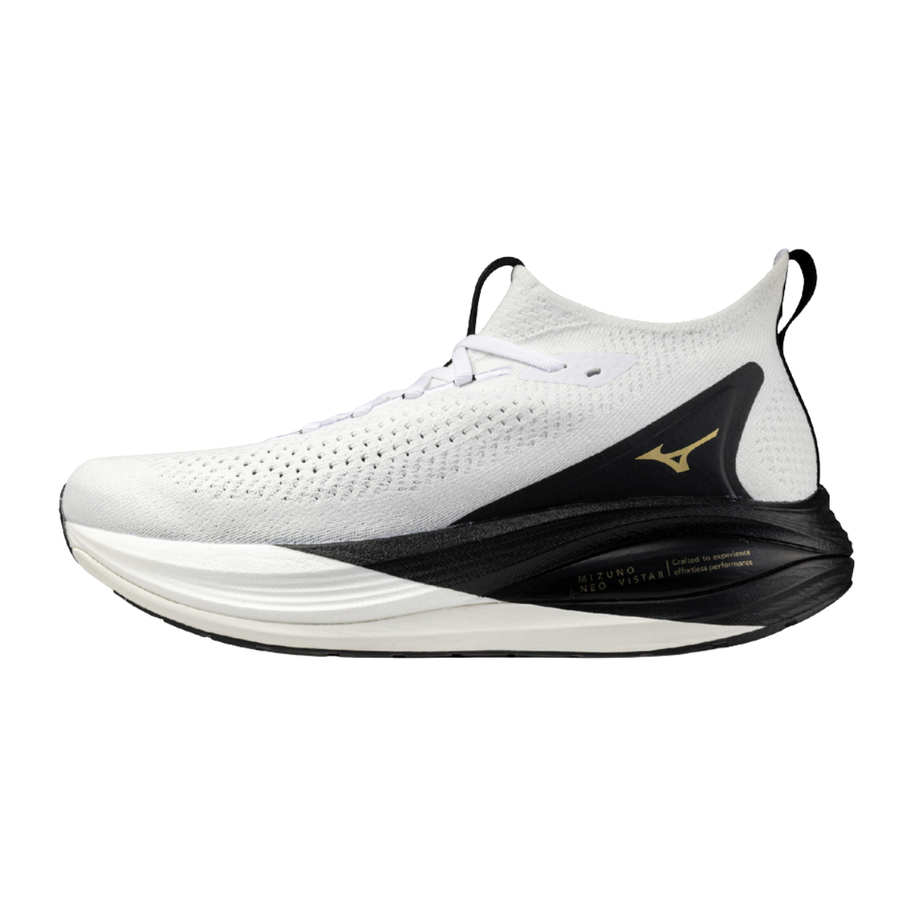 Men's Mizuno Neo Vista 2 | White/Black/Gold | The Run Hub