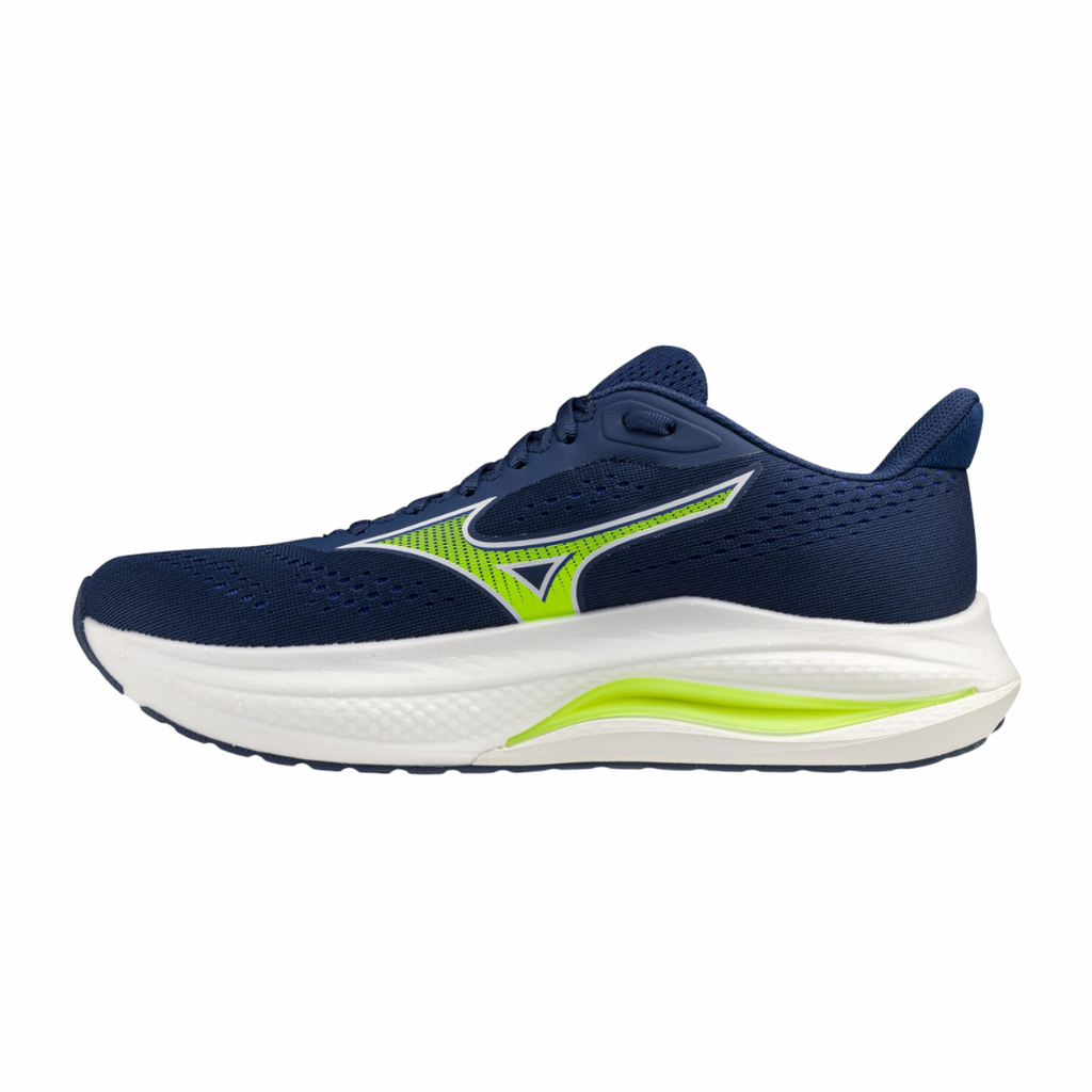 Mizuno Wave Inspire 22 | Estate Blue, Lightning Yellow & Lightning Yellow  | The Run Hub