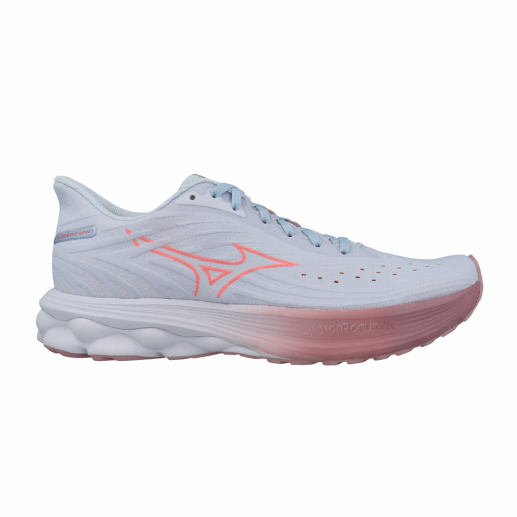 Mizuno Wave Skyrise 6 | Nantucket Breeze, Striking Coral & Bleached Mauve | The Run Hub