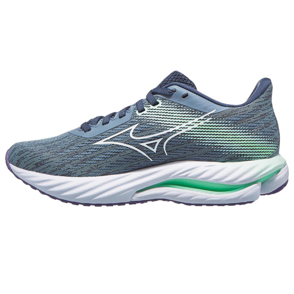 Mizuno Women's WAVE INSPIRE 21 Support Running Shoe | Tradewinds/White/Neo Mint | J1GD254421 | The Run Hub