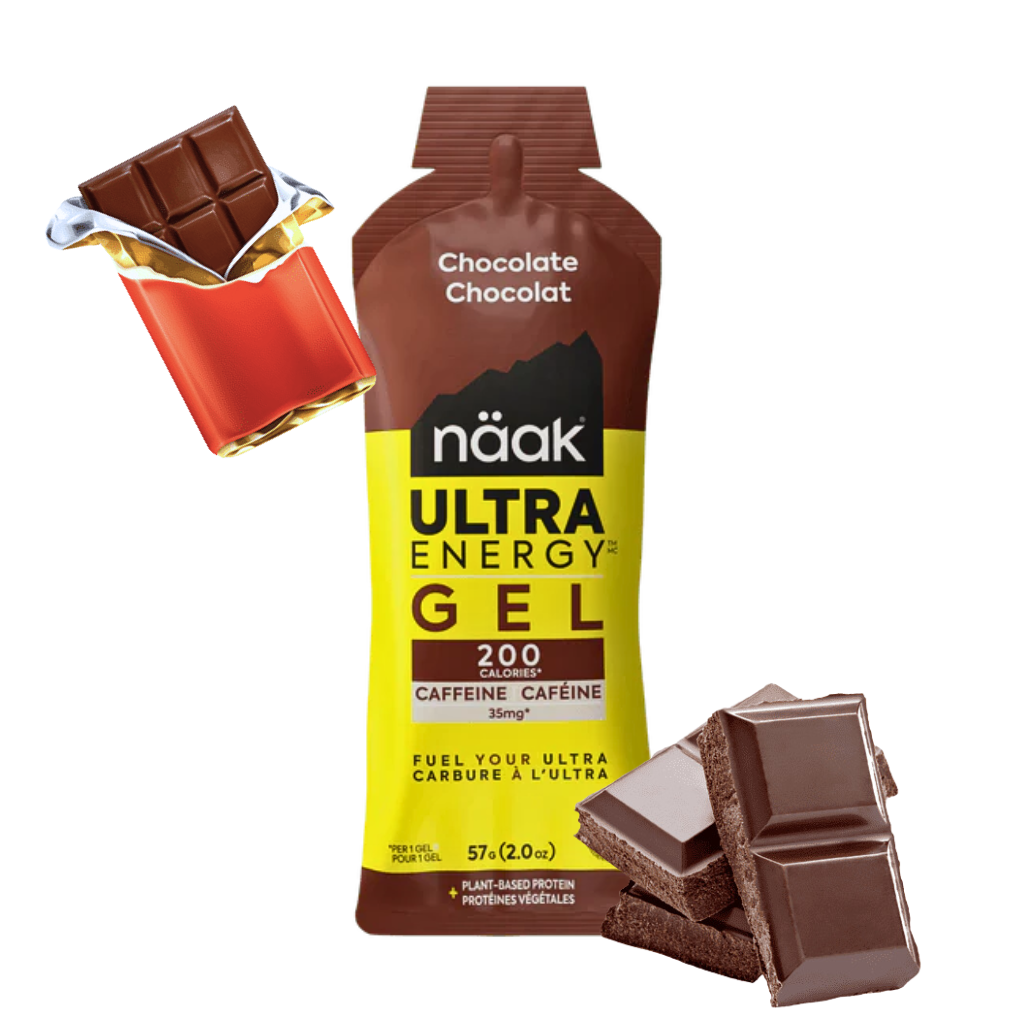 Näak Ultra Energy™ Gels with Caffeine - Chocolate  | 57g Packet  | The Run Hub 