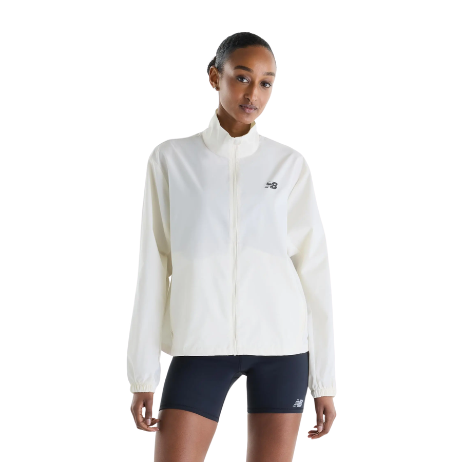 New Balance Fast Days Graphic Jacket | White & Pink | The Run Hub