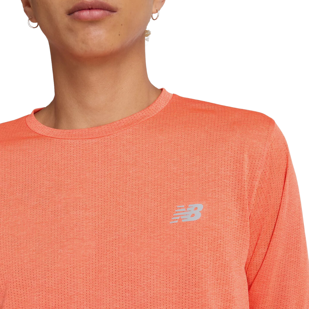 New Balance Men's Athletics Long Sleeve | Neo Flame Heather | MT41256NFH | The Run Hub