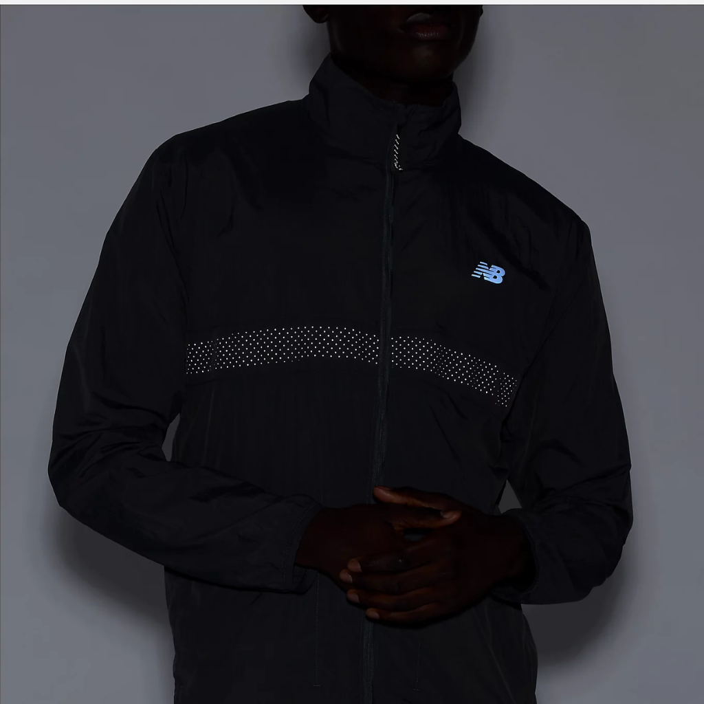 New Balance Men's Athletics Reflective Packable Jacket | Blacktop | MJ41279ACK | The Run Hub