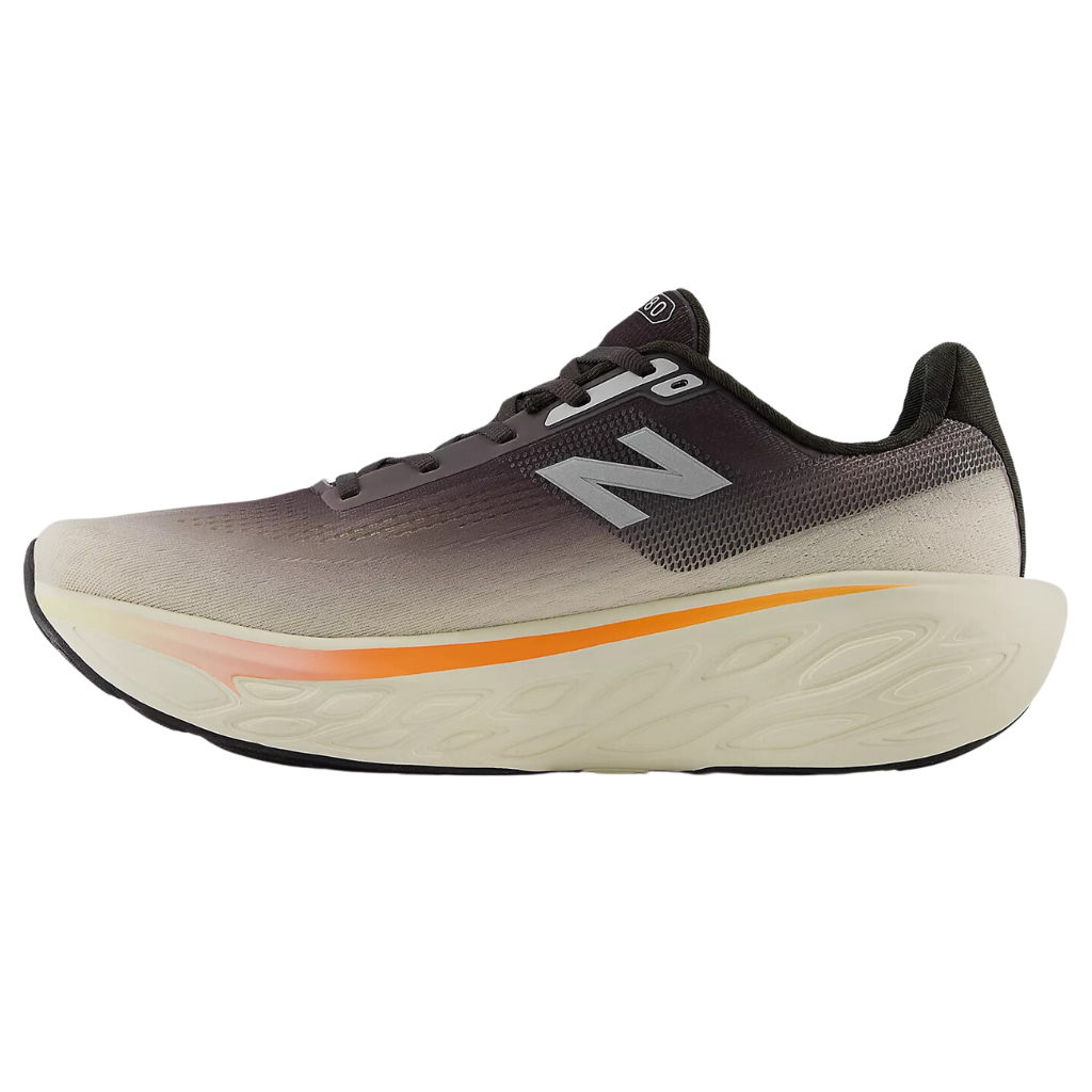 New Balance Men's Fresh Foam 1080 v14 Neutral Running Shoe | Black Cement with Angora and Hot Mango | M1080P14 | The Run Hub