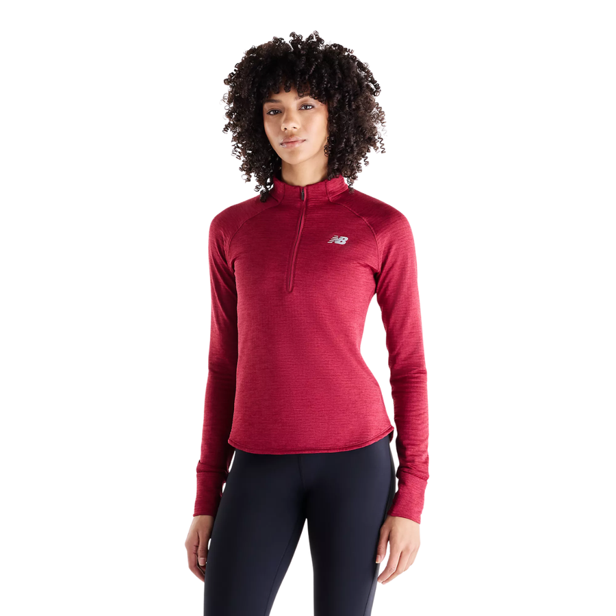 New Balance RC Essential Heat Grid 1/2 Zip | Podium Red | The Run Hub