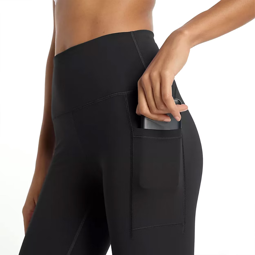 New Balance Sleek Pocket High Rise Legging 27" | Black | The Run Hub