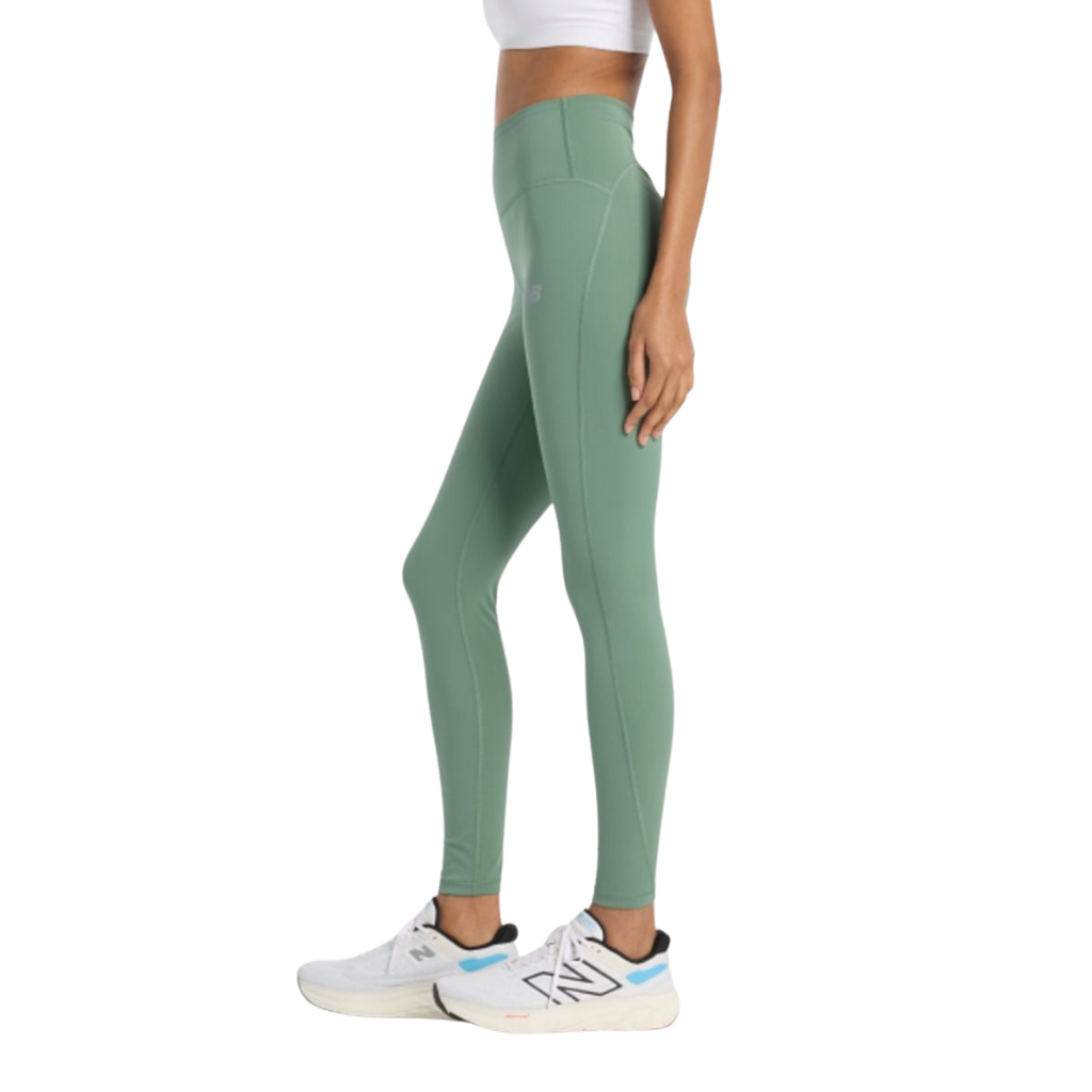 New Balance Sleek Pocket High Rise Legging 27" | Dark Juniper | 197967338205 | The Run Hub