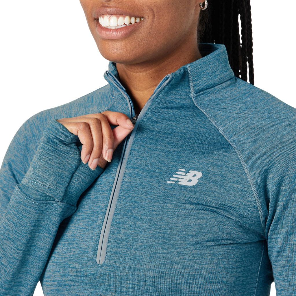 New Balance Women's Athletics Heat Grid 1/2 Zip | Terrarium | WT43200TUM | The Run Hub