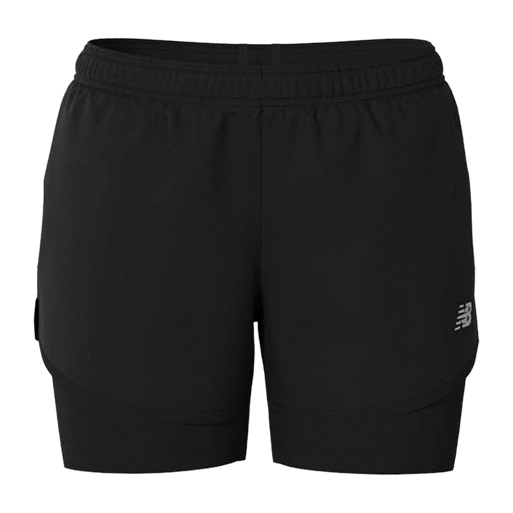 New Balance Women's SPORT ESSENTIALS 2 IN 1 SHORT 3" | WS41225 BK | Black | The Run Hub