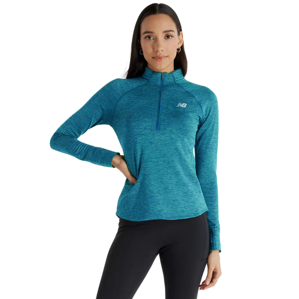 New Balance Women s Athletics Heat Grid Half Zip Terrarium The Run Hub