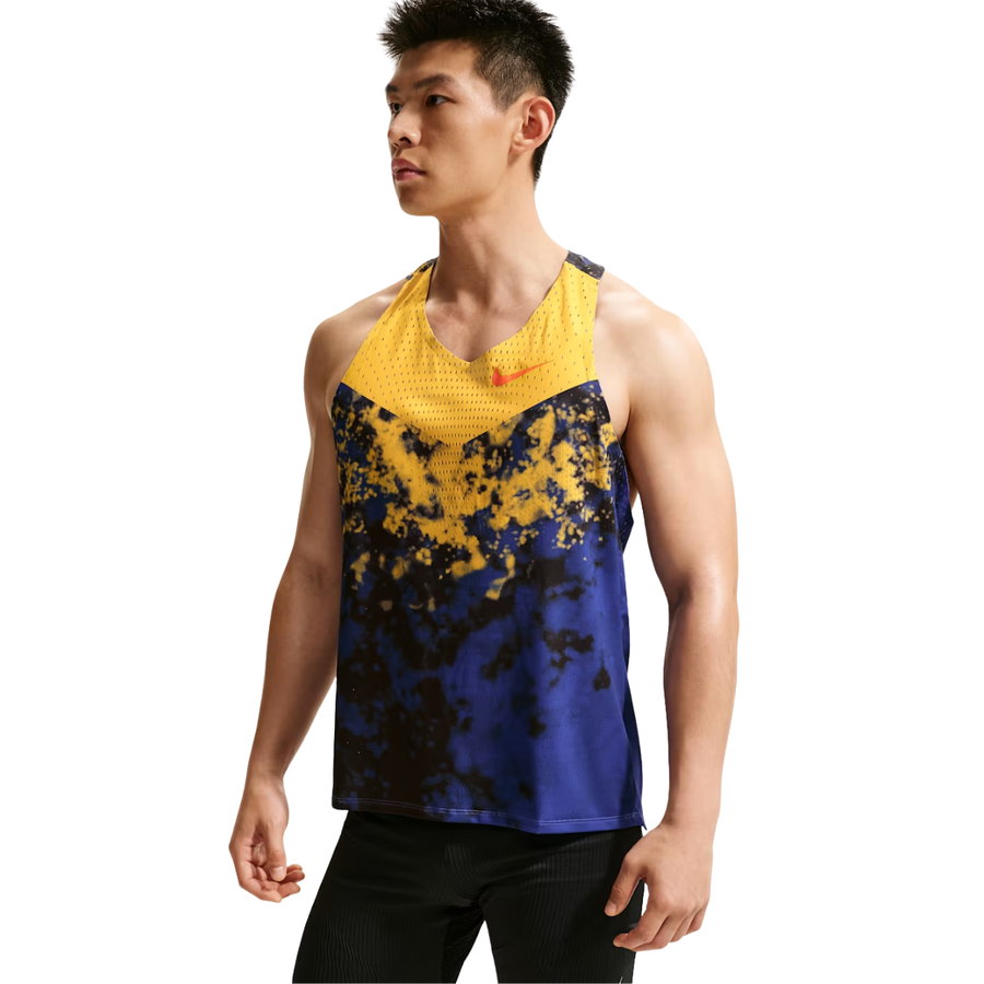 Nike AeroSwift Running Vest | Citron Pulse, Lapis & Bright Crimson | The Run Hub