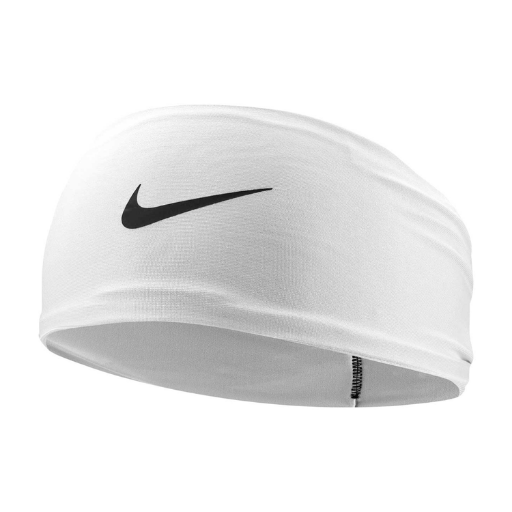 Nike Dri-FIT Fury Classic Headband | White/Black/Black | The Run Hub