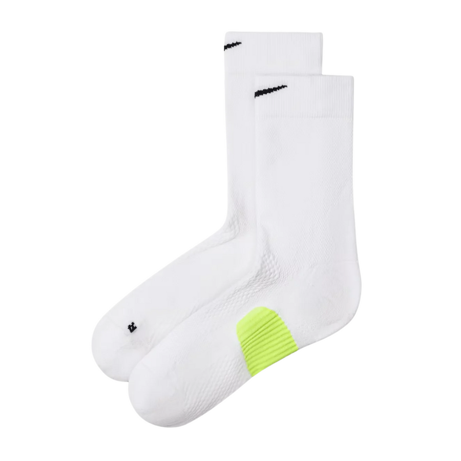 Nike Run Midweight Running Crew Socks | White, Volt & Black | The Run Hub