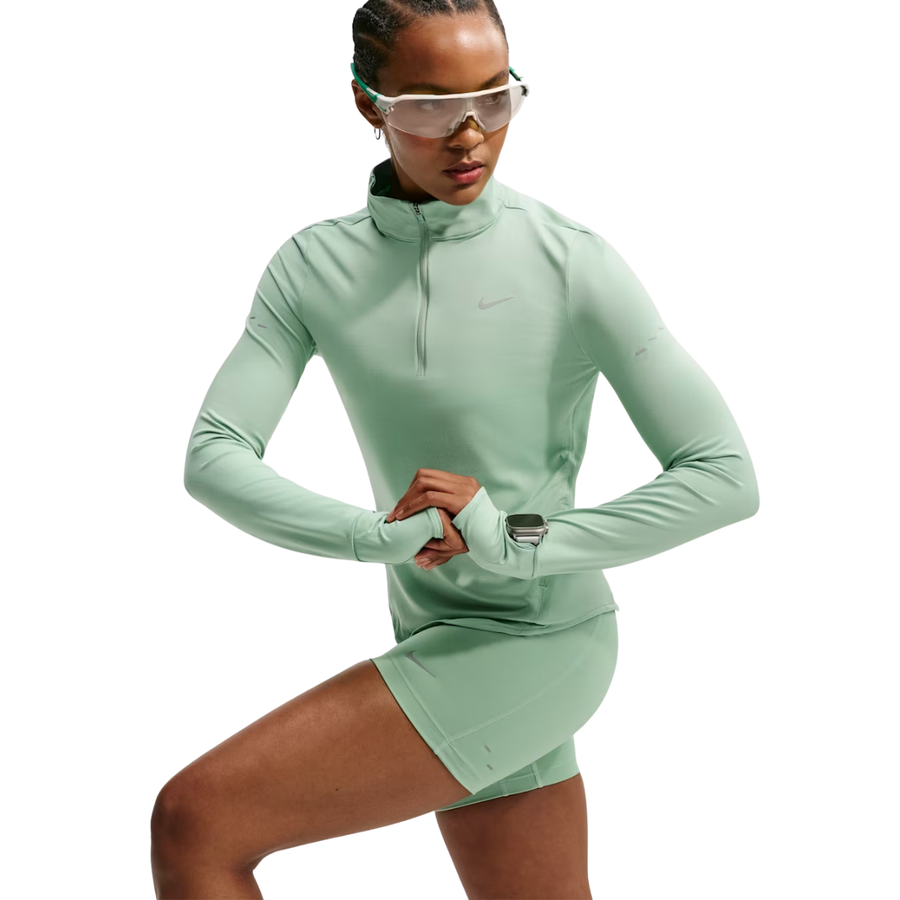 Nike Swift Dri-FIT UV 1/4-Zip Running Top | Green | The Run Hub