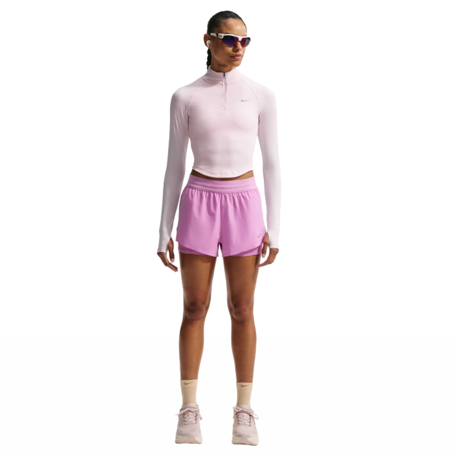 Nike Swift Mid-Rise 2-In-1 Running Shorts | Light Magenta & Tattoo | The Run Hub