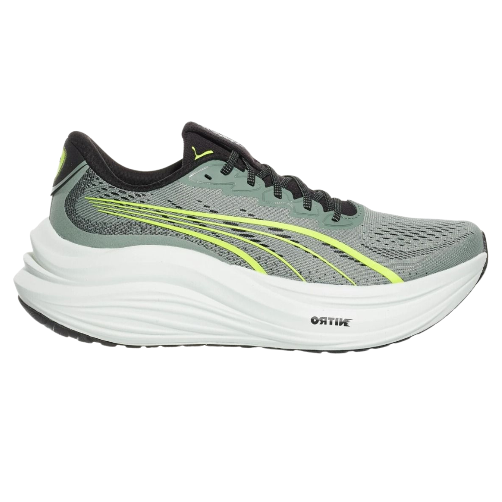 Puma Men's Puma MagMax NITRO™ Neutral Running Shoes | GREEN MOON-YELLOW ALERT | 310088-06 | The Run Hub