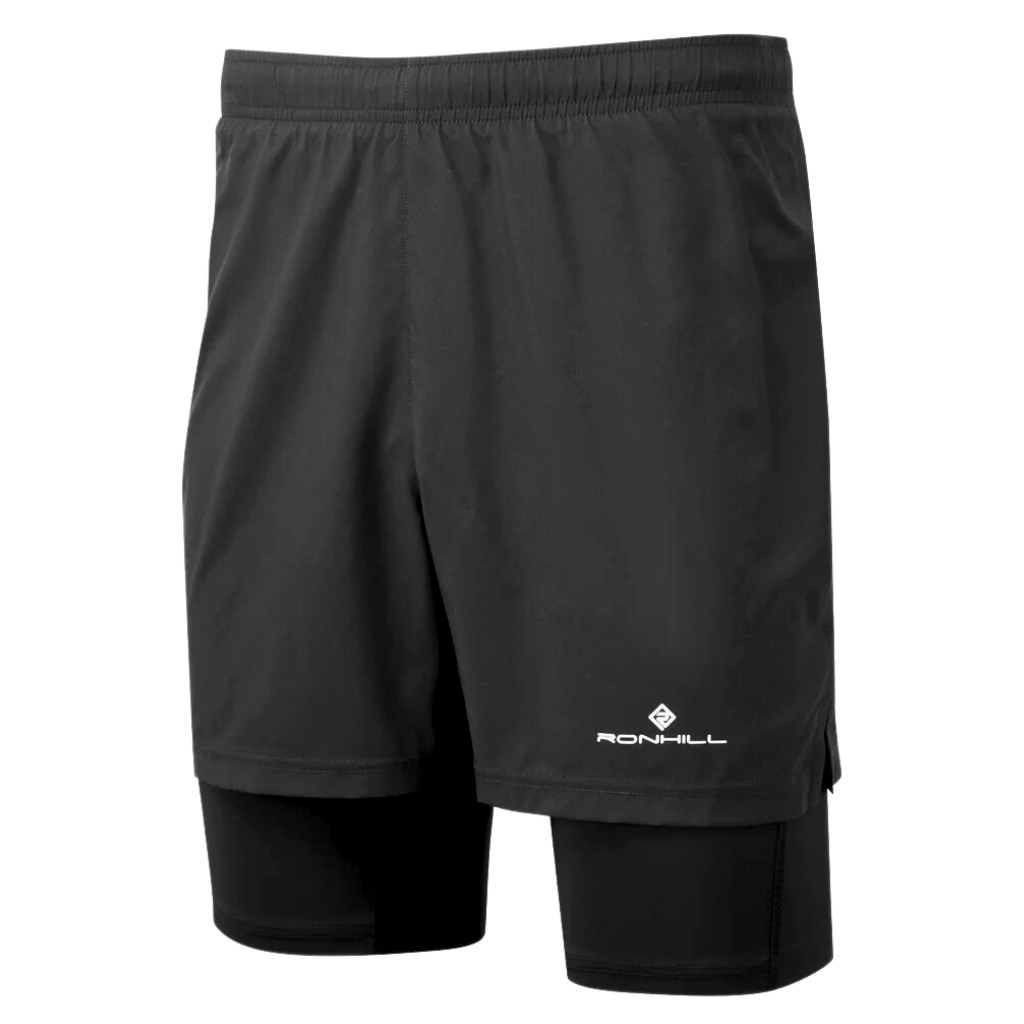 Ronhill Men's Core Twin Short | All Black | RH-007408 | The Run Hub