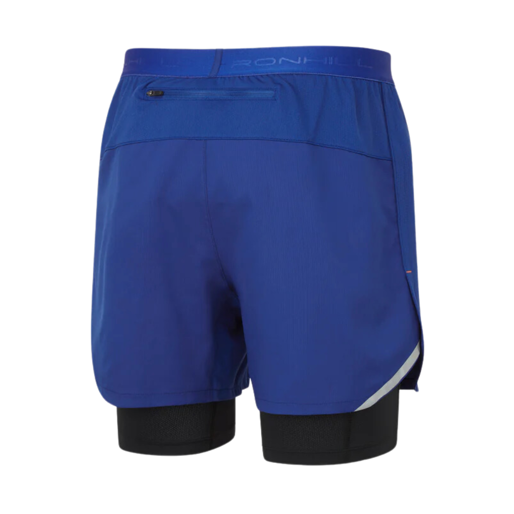 Ronhill Men's Tech 5" Twin Short | Ocean/Black R596 | The Run Hub