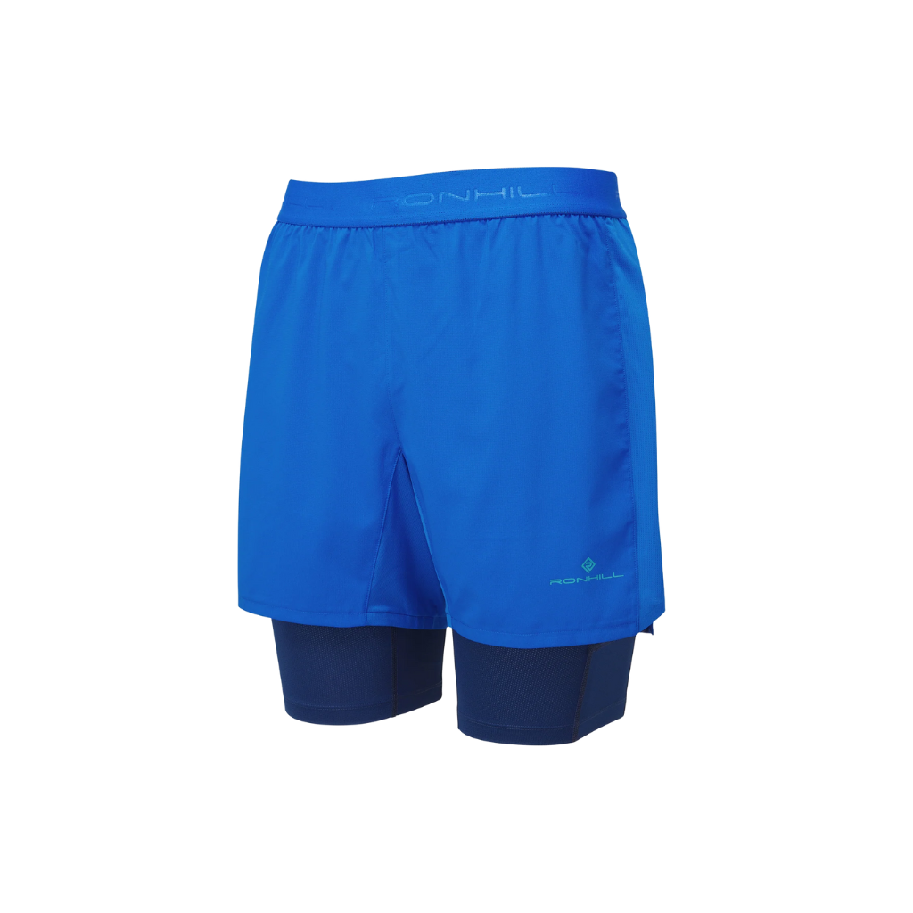 Ronhill Men's Tech 5" Twin Short |RH-007280 |Seafaring/Dark Navy | The Run Hub