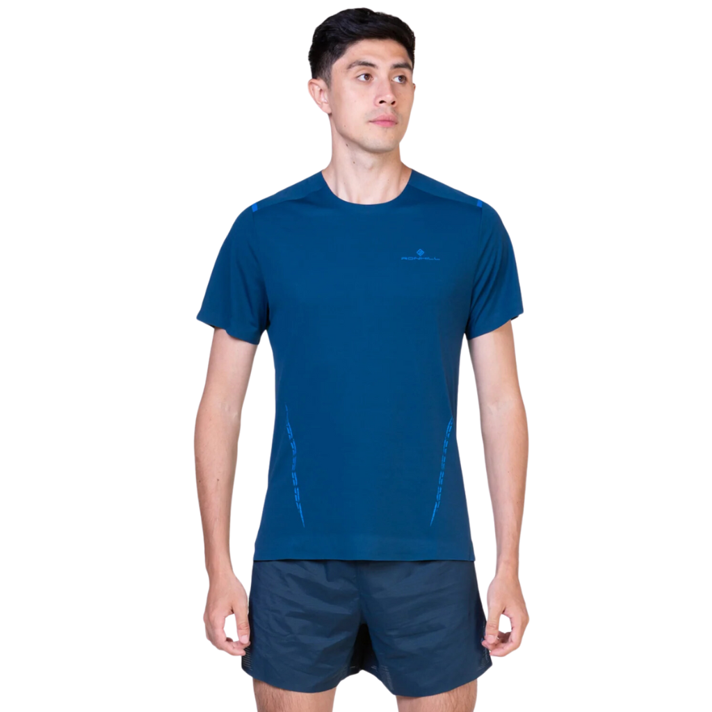 Ronhill Men's Tech Race S/S Tee | Dark Navy/Deep Laguna | RH-007319 | The Run Hub