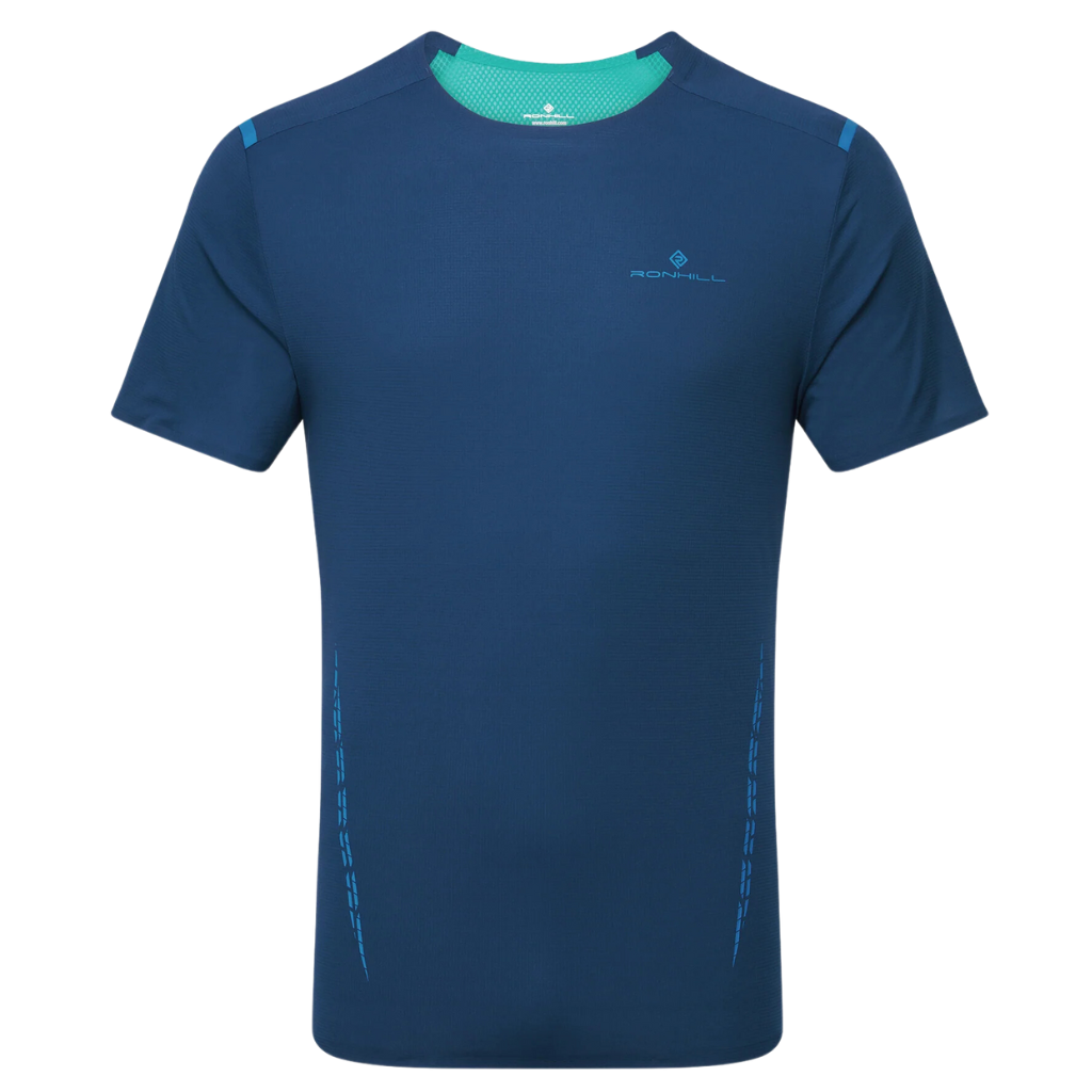 Ronhill Men's Tech Race S/S Tee | Dark Navy/Deep Laguna | RH-007319 | The Run Hub