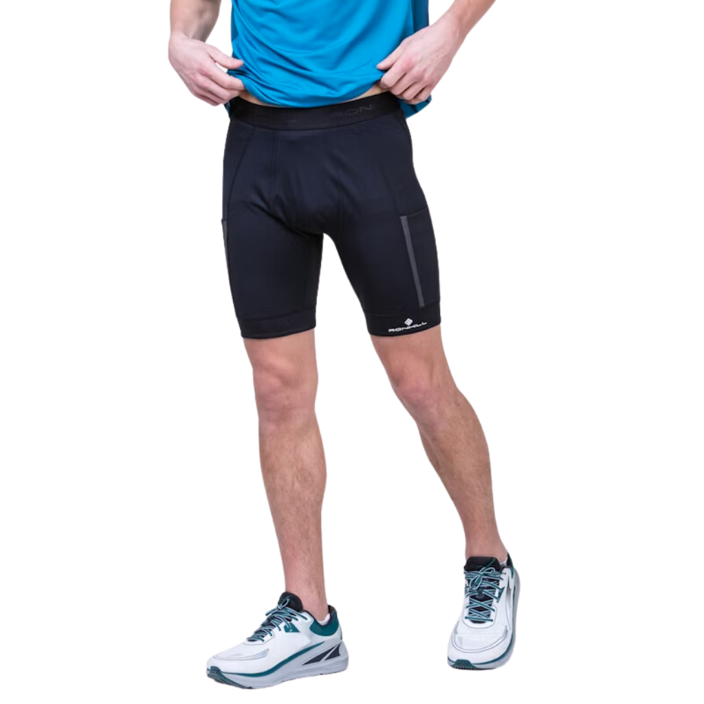 Ronhill Men's Tech Stretch Ultra 8" Short | RH-007441 | R009 - All Black | The Run Hub