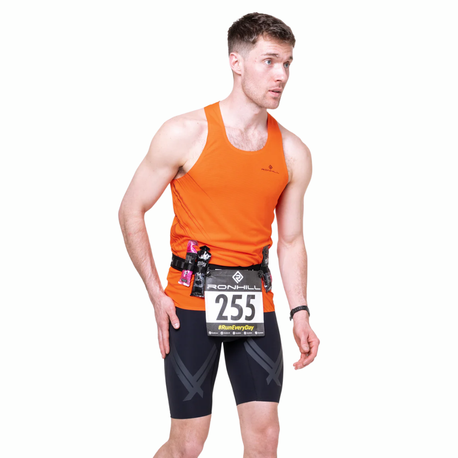 Ronhill Race Number Belt | All Black | The Run Hub