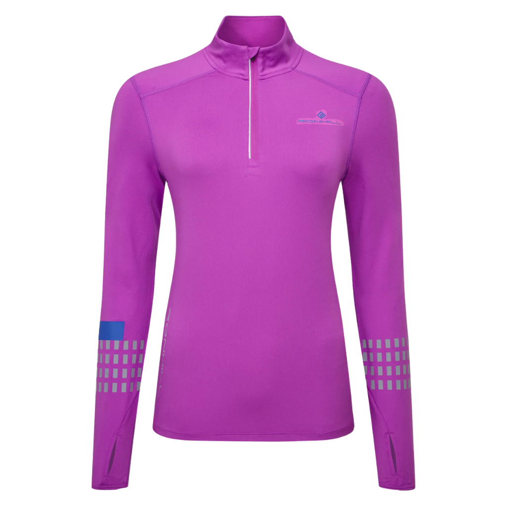 Half zip core long sleeve running top ladies on sale